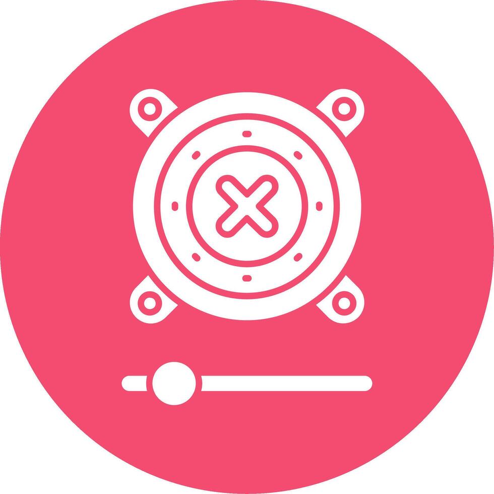 Speaker Glyph Circle Multicolor Icon vector