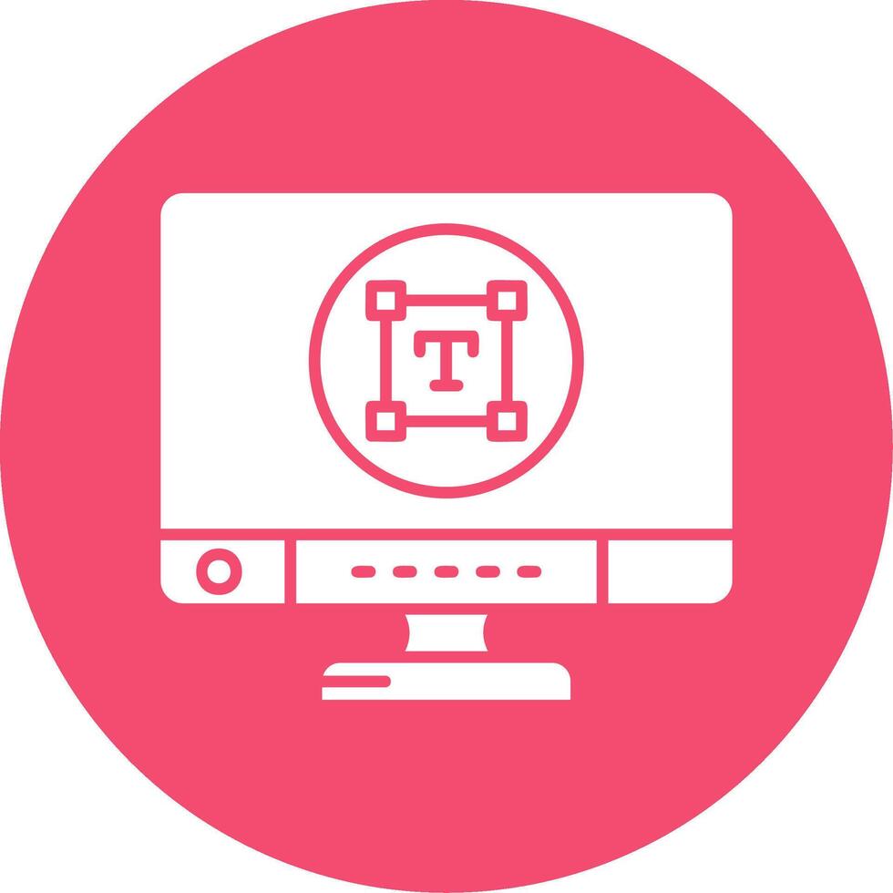 Type Glyph Circle Multicolor Icon vector