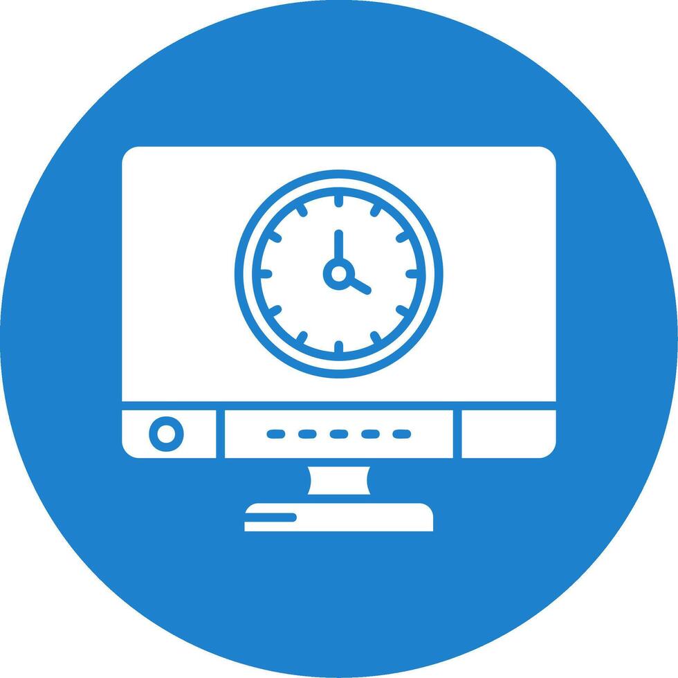 Time Glyph Circle Multicolor Icon vector