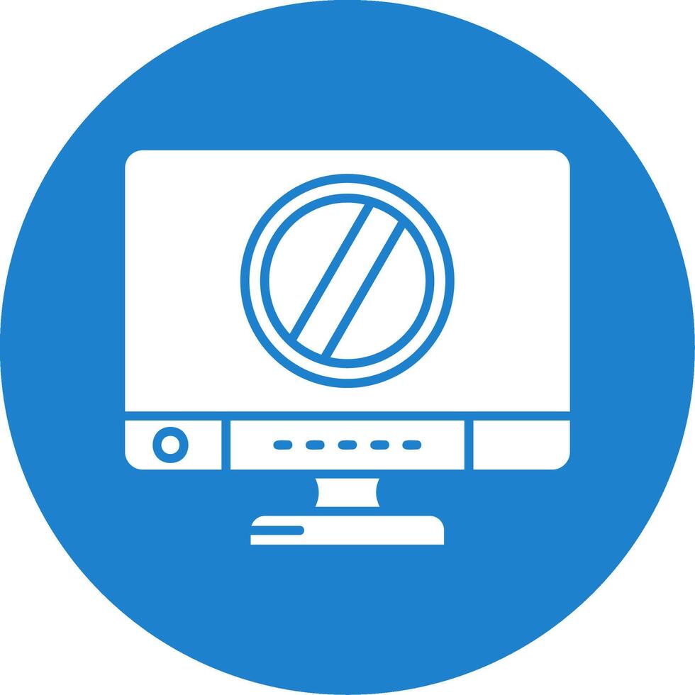 Ban Glyph Circle Multicolor Icon vector