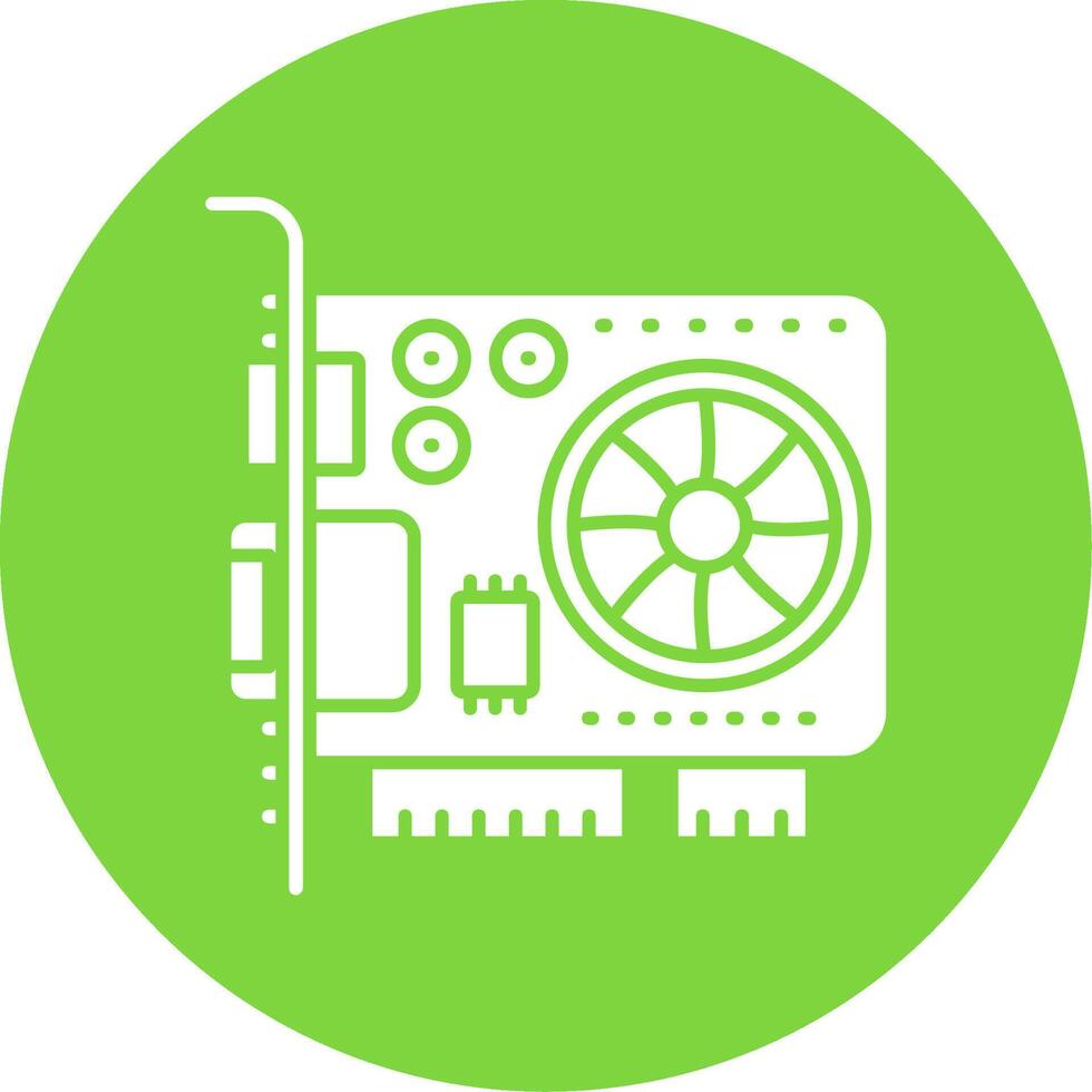 Card Glyph Circle Multicolor Icon vector