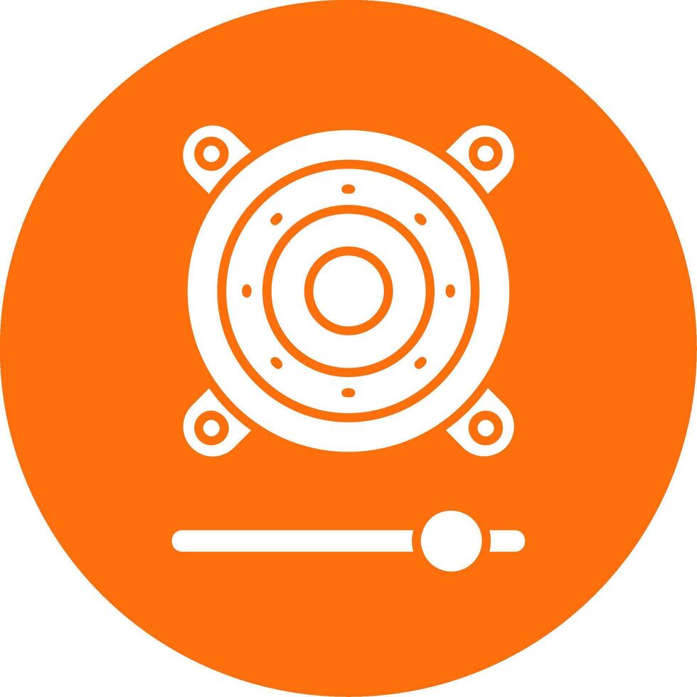 Speaker Glyph Circle Multicolor Icon vector