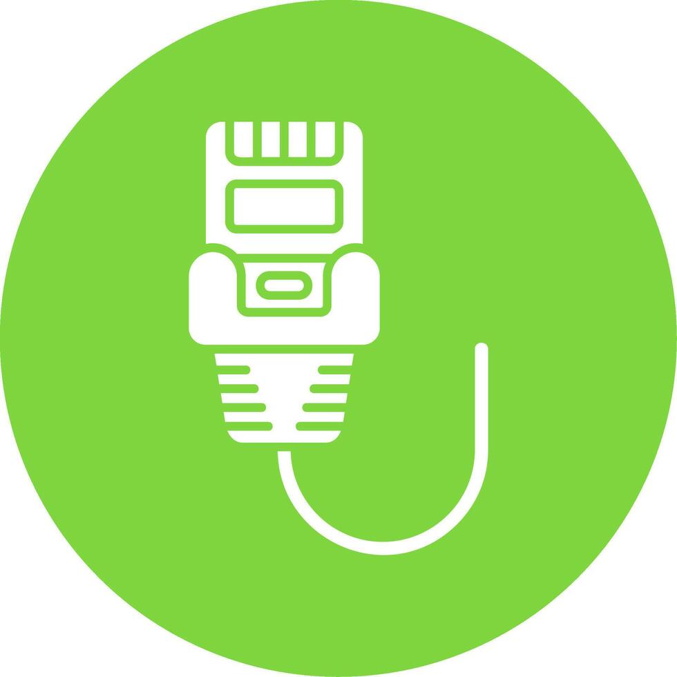 Ethernet Glyph Circle Multicolor Icon vector