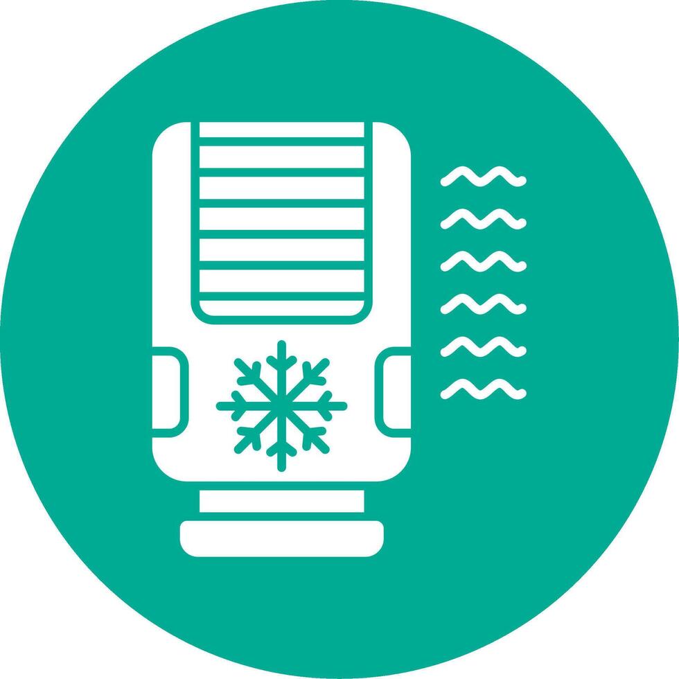 Air conditioner Glyph Circle Multicolor Icon vector