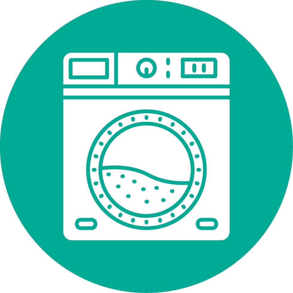 Laundry Glyph Circle Multicolor Icon vector