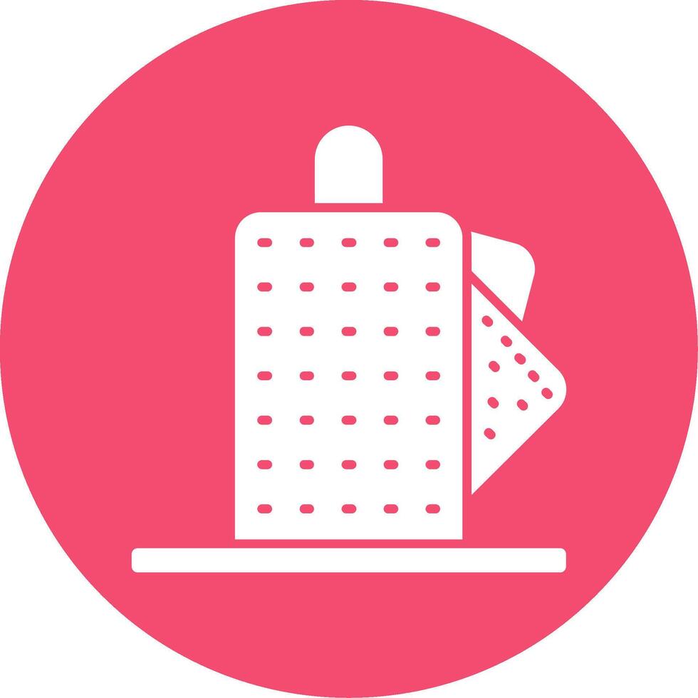 Kitchen Roll Glyph Circle Multicolor Icon vector