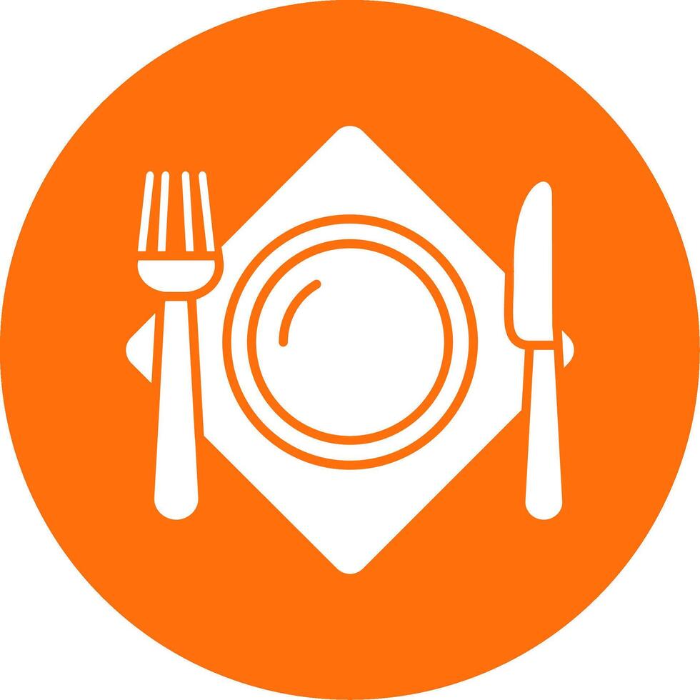 Cutlery Glyph Circle Multicolor Icon vector