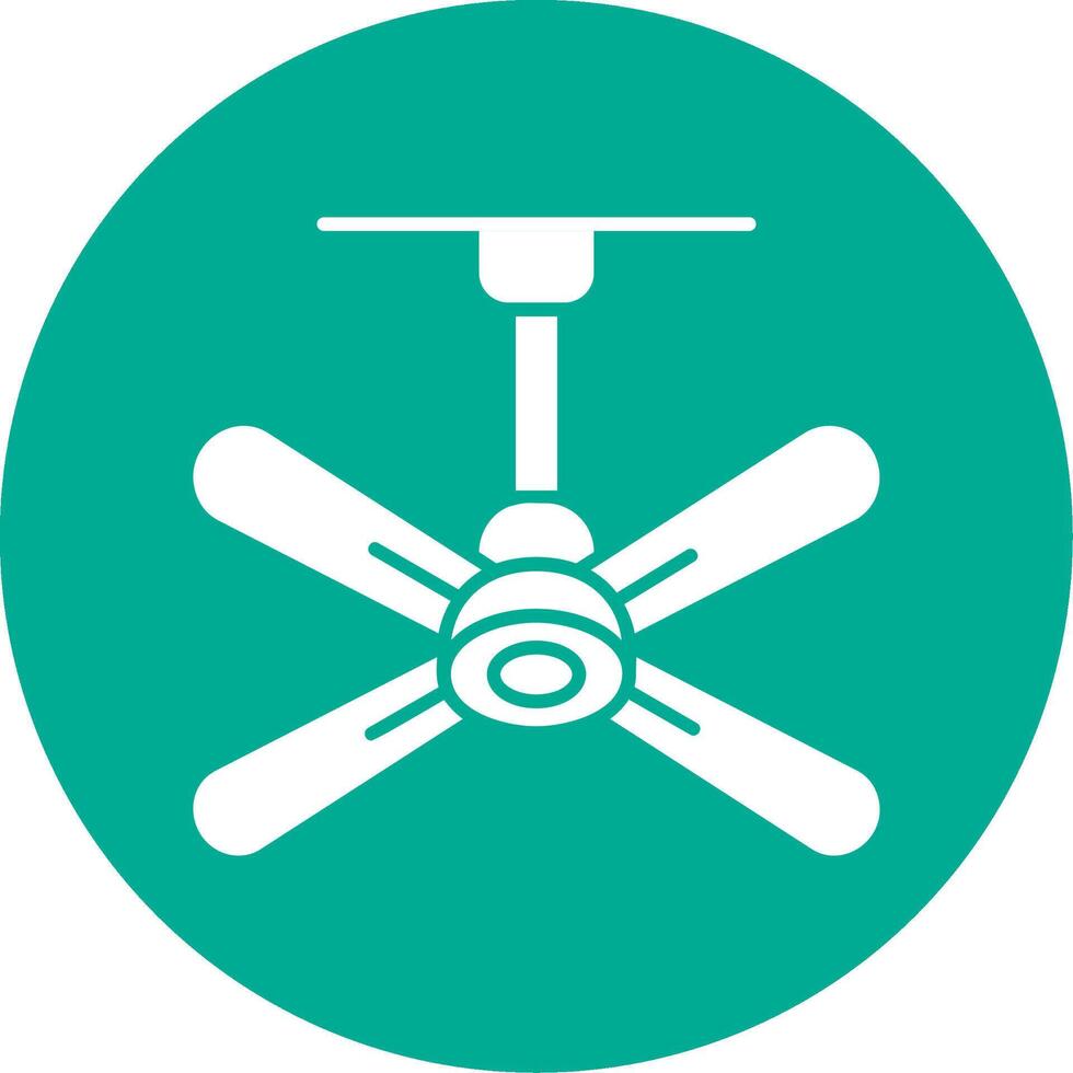 Fan Glyph Circle Multicolor Icon vector