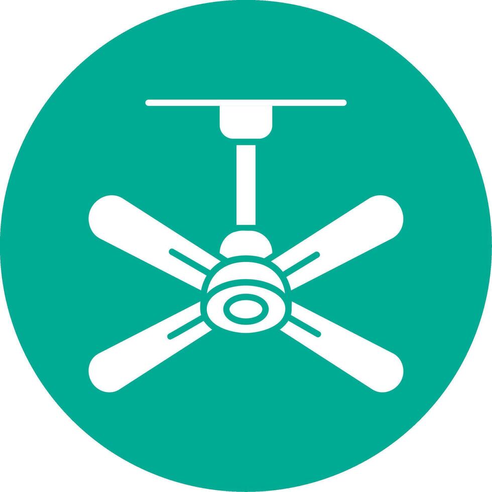 Fan Glyph Circle Multicolor Icon vector