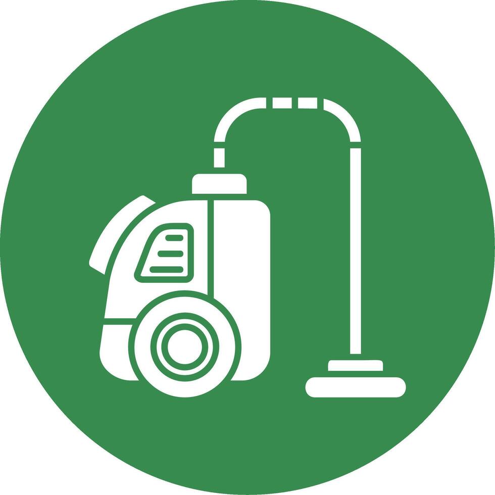 Vacuum cleaner Glyph Circle Multicolor Icon vector