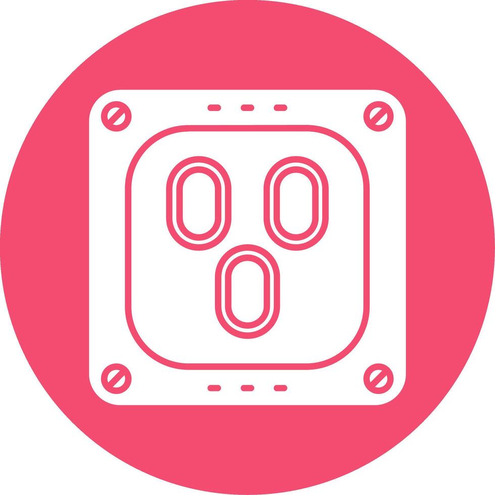 Outlet Glyph Circle Multicolor Icon vector