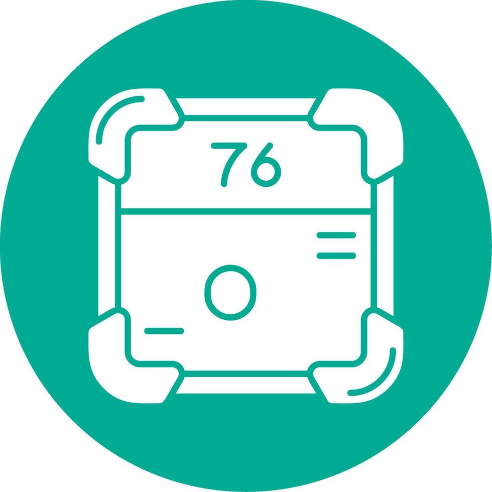 Osmium Glyph Circle Multicolor Icon vector