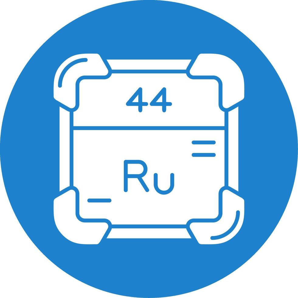 Ruthenium Glyph Circle Multicolor Icon vector