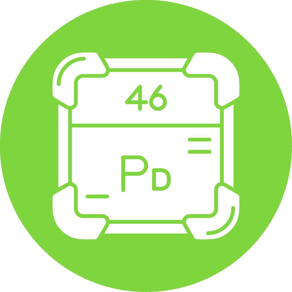 Palladium Glyph Circle Multicolor Icon vector