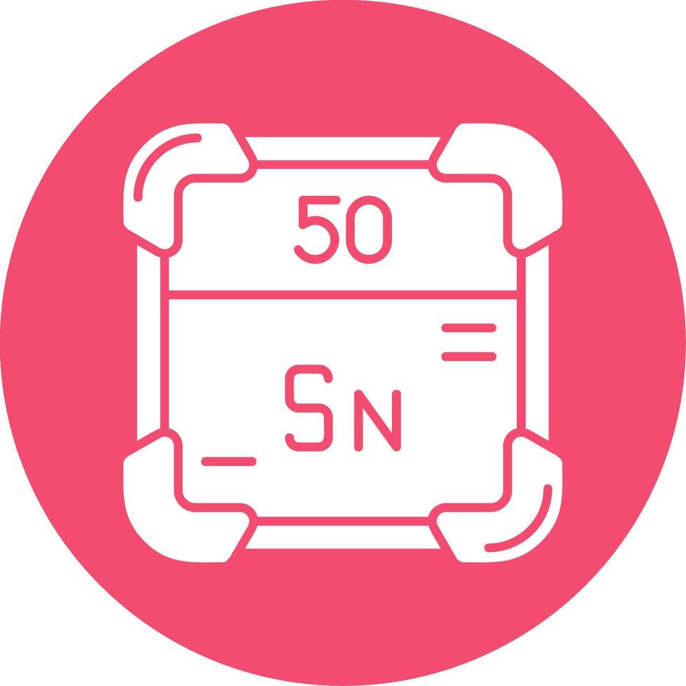 Tin Glyph Circle Multicolor Icon vector