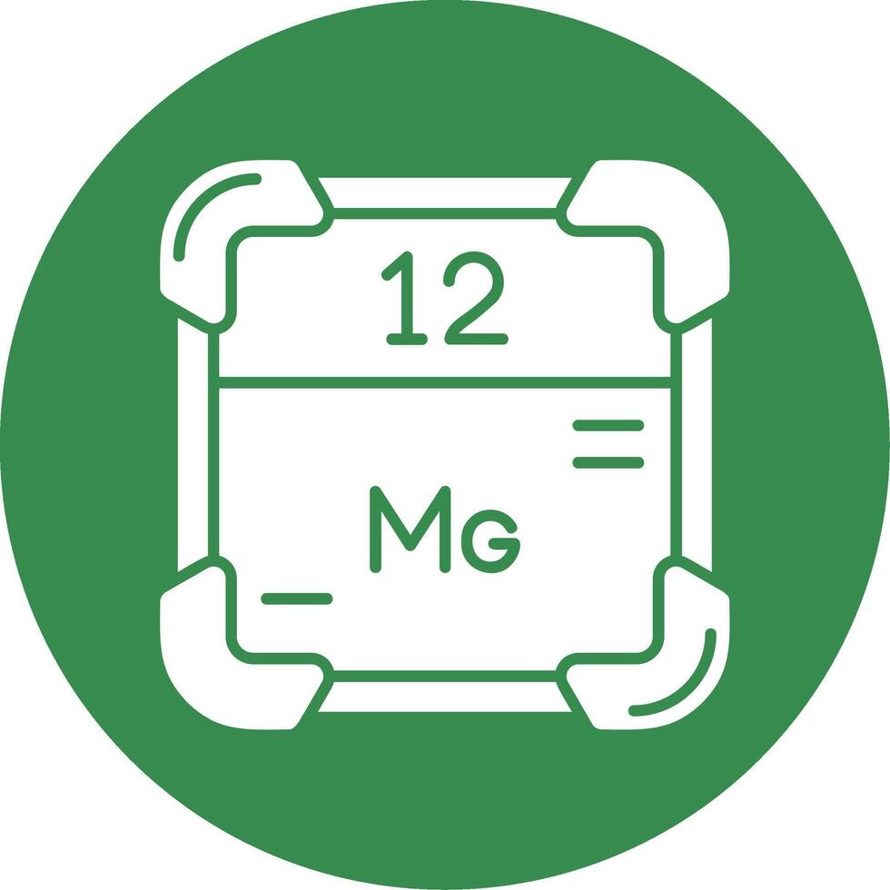 Magnesium Glyph Circle Multicolor Icon vector