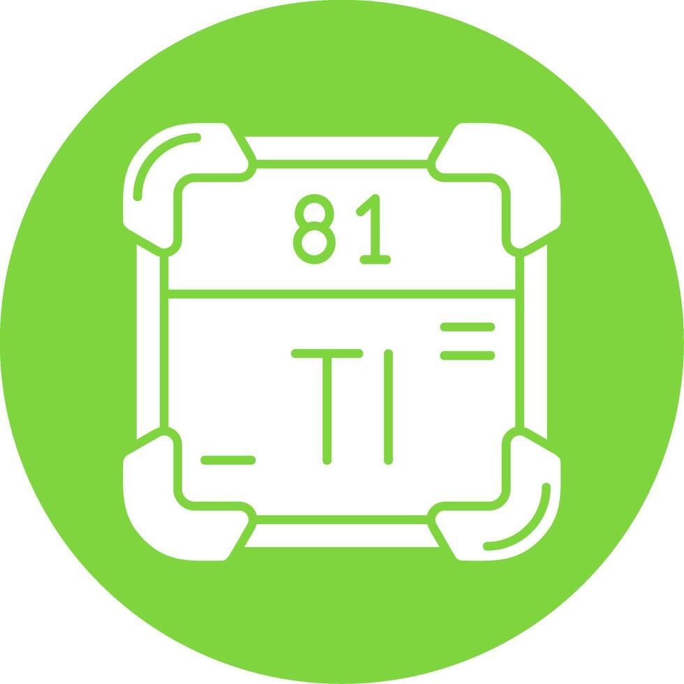 Thallium Glyph Circle Multicolor Icon vector