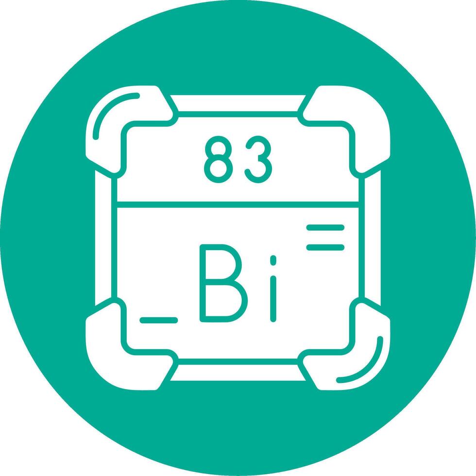 Bismuth Glyph Circle Multicolor Icon vector