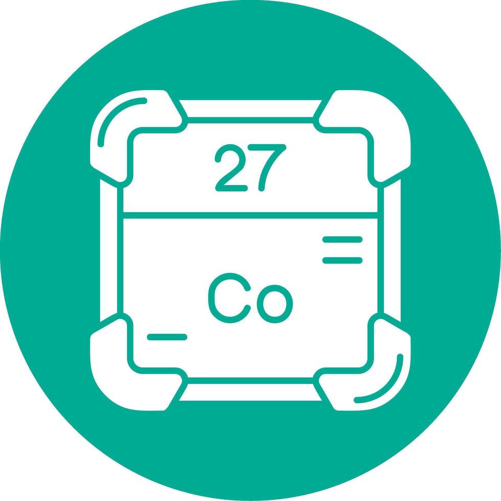 Cobalt Glyph Circle Multicolor Icon vector