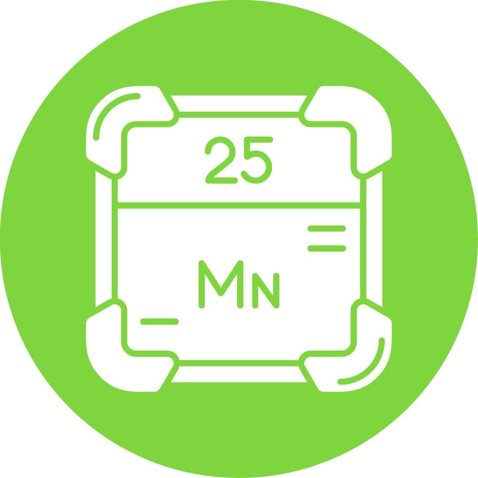 Manganese Glyph Circle Multicolor Icon vector