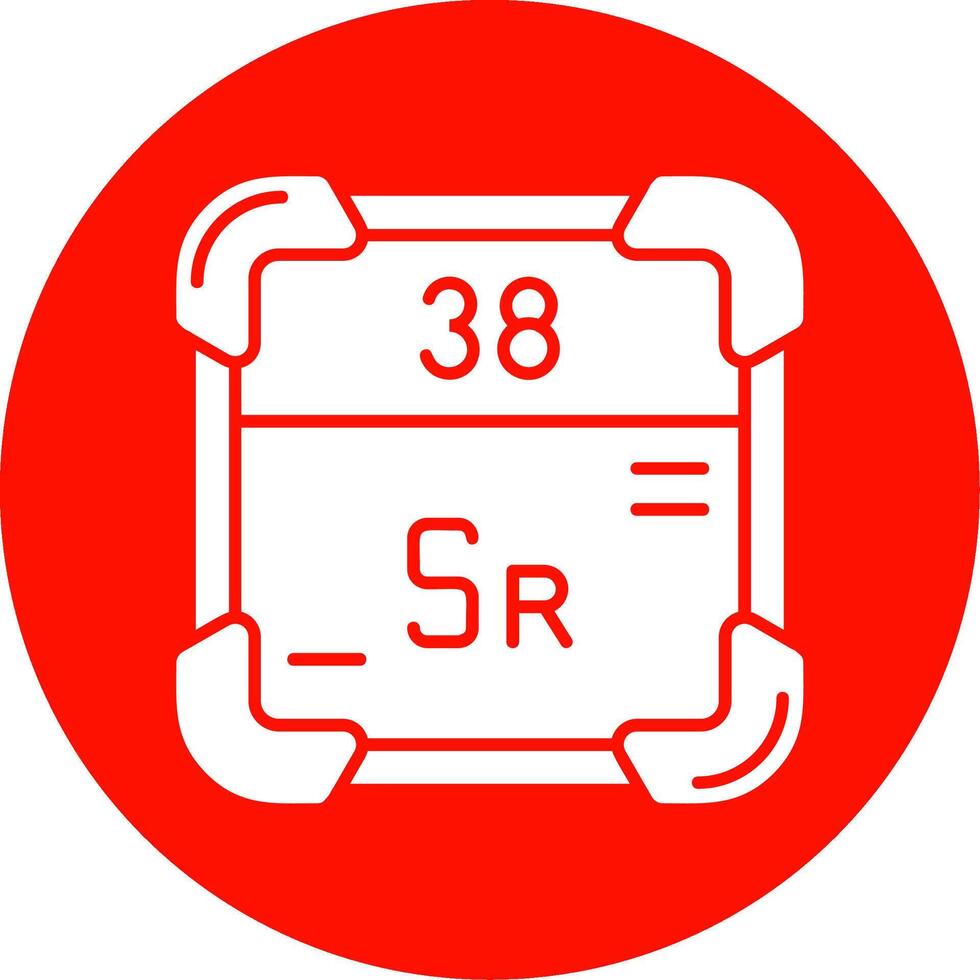 Strontium Glyph Circle Multicolor Icon vector
