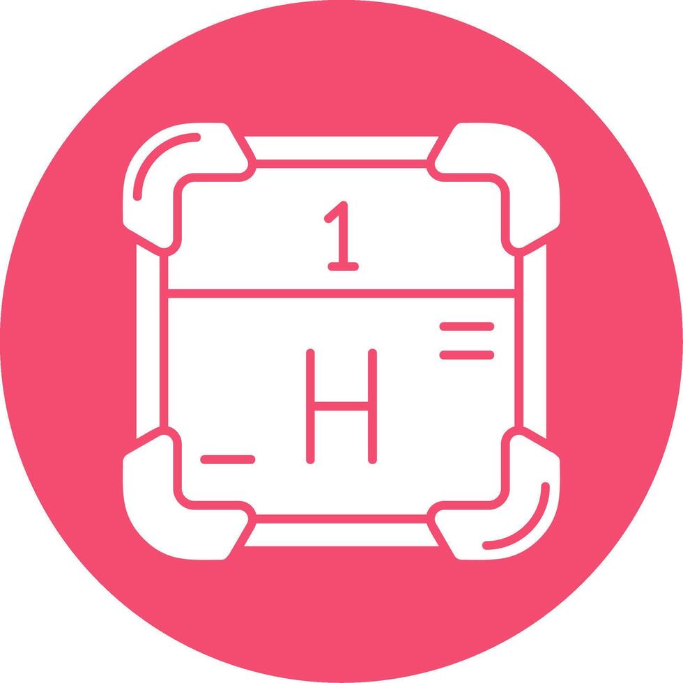 Hydrogen Glyph Circle Multicolor Icon vector