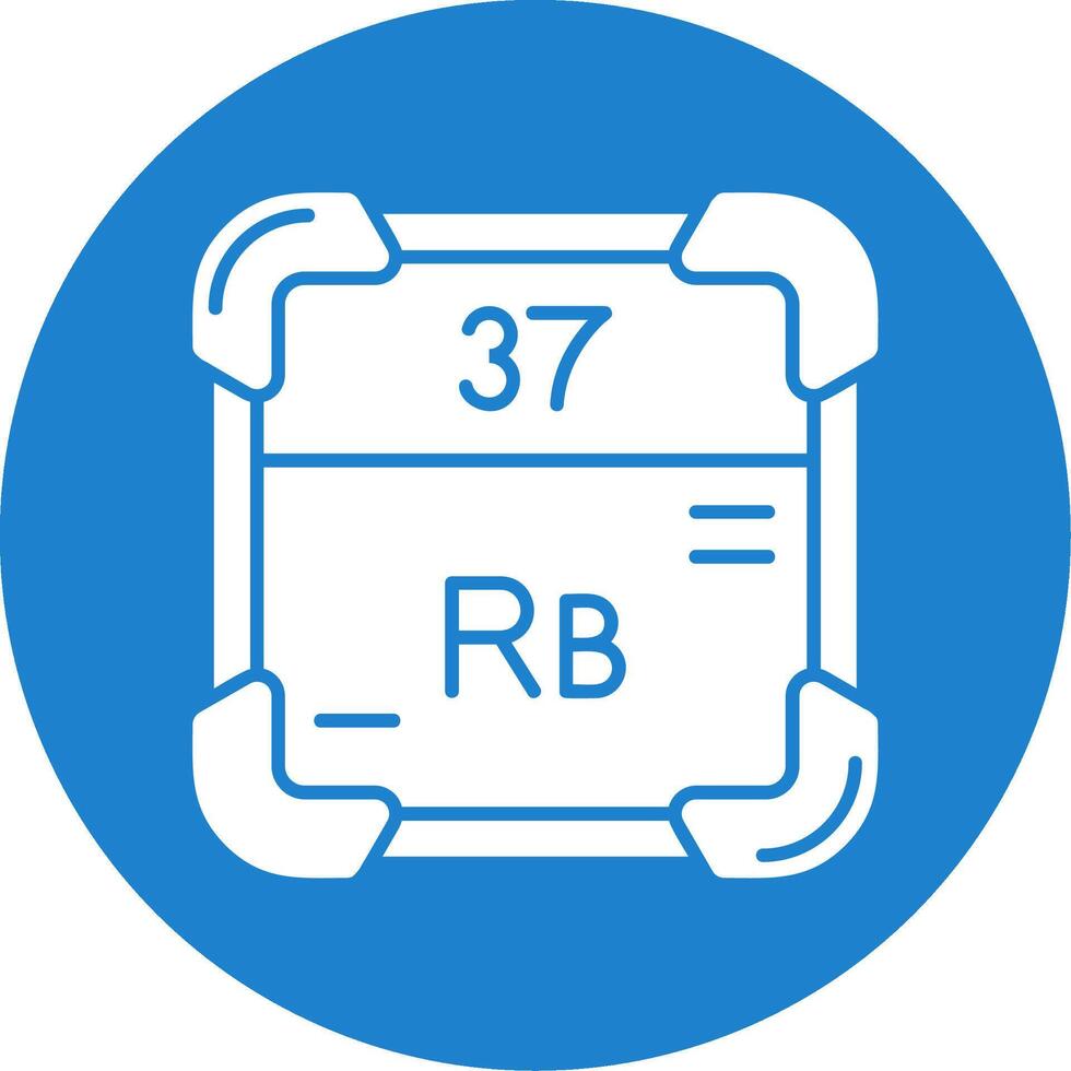 Rubidium Glyph Circle Multicolor Icon vector