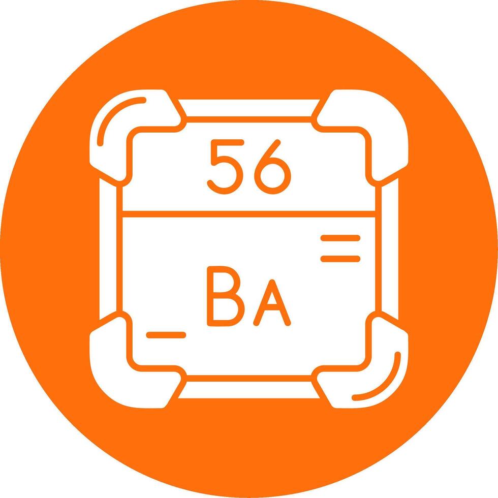 Barium Glyph Circle Multicolor Icon vector