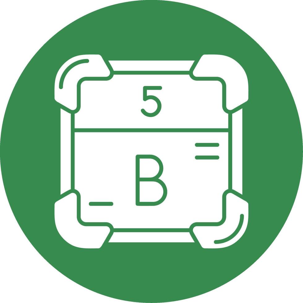 Boron Glyph Circle Multicolor Icon vector