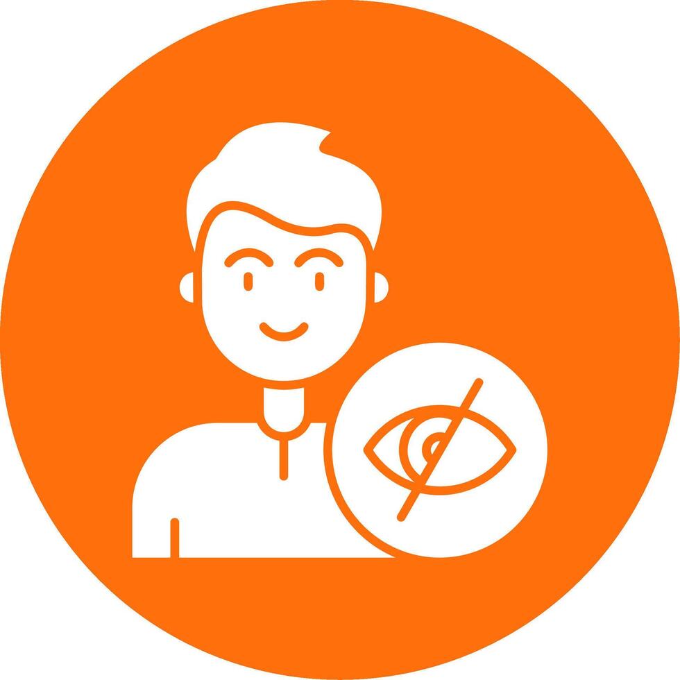 Disabled Glyph Circle Multicolor Icon vector