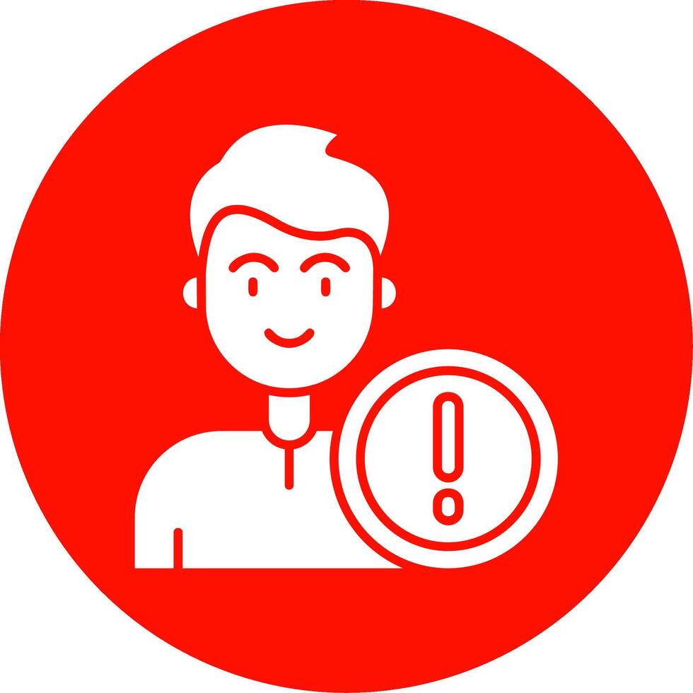 Error Glyph Circle Multicolor Icon vector