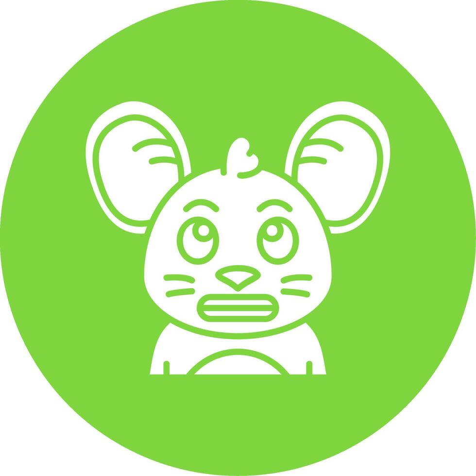 Shocked Glyph Circle Multicolor Icon vector