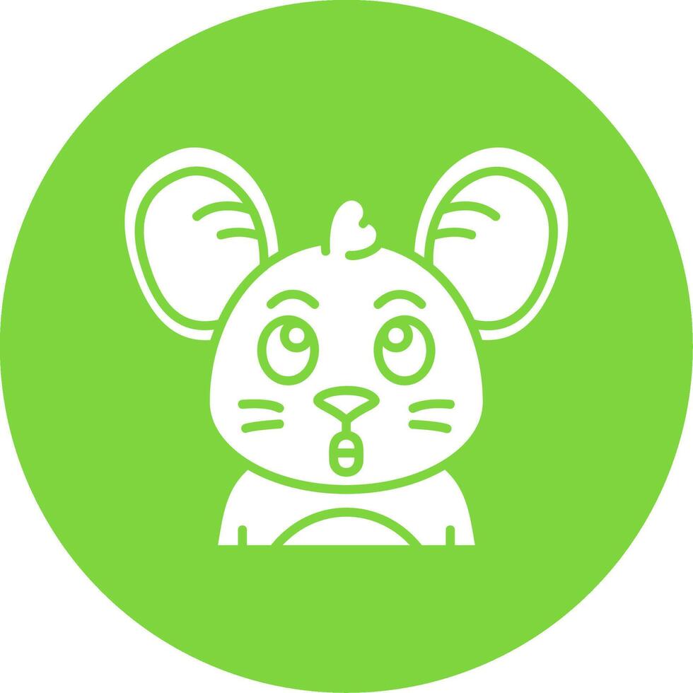 Surprised Glyph Circle Multicolor Icon vector