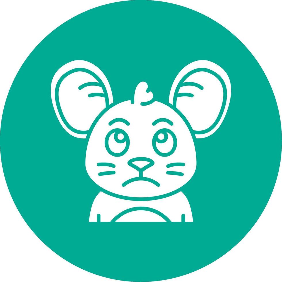 Sad Glyph Circle Multicolor Icon vector