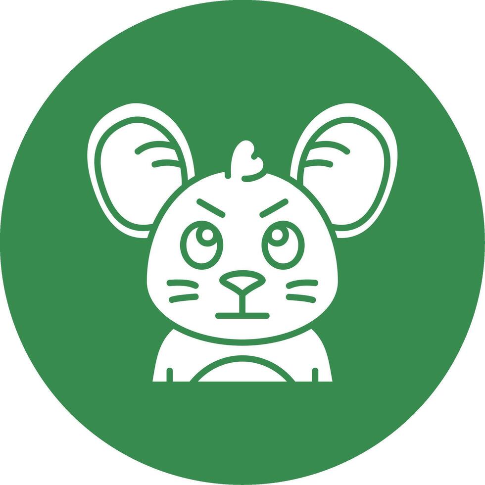 Angry Glyph Circle Multicolor Icon vector