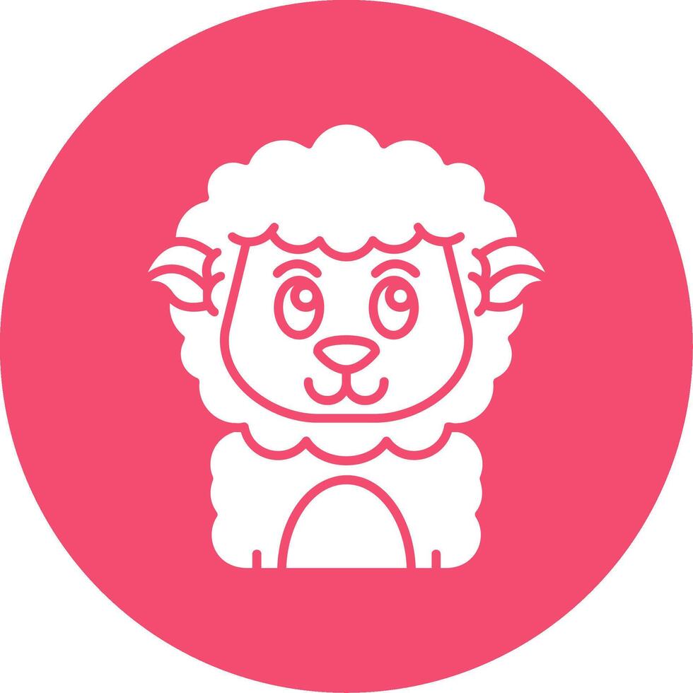 Smile Glyph Circle Multicolor Icon vector