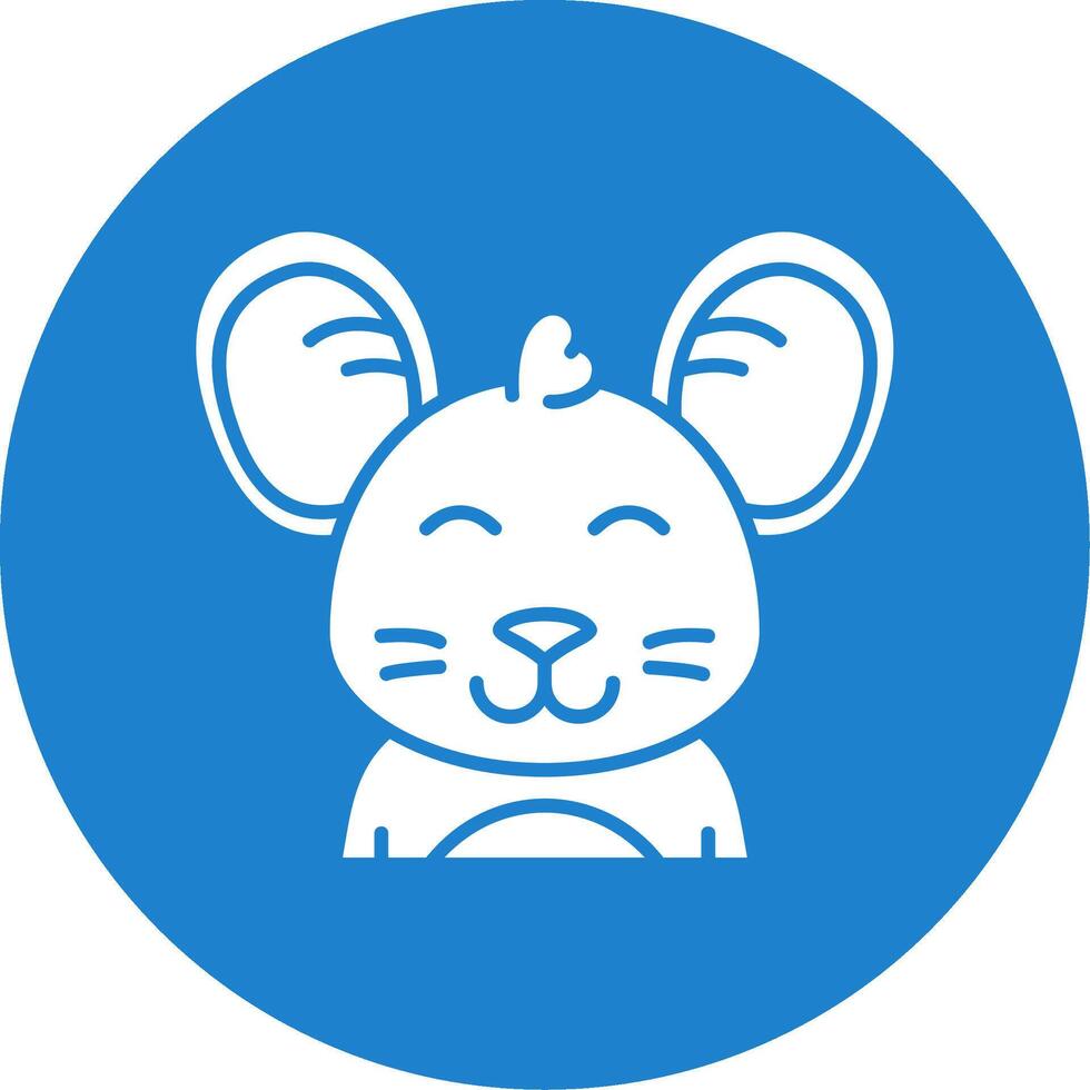 Happy Glyph Circle Multicolor Icon vector