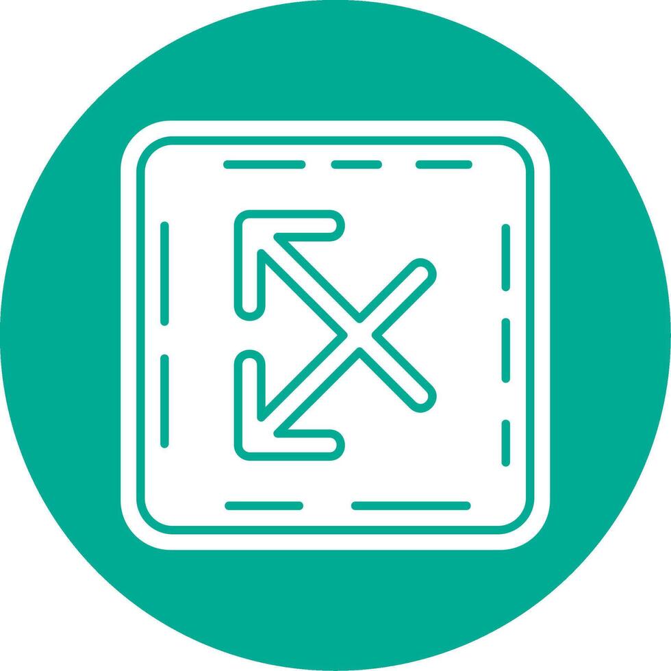 Intersect Glyph Circle Multicolor Icon vector