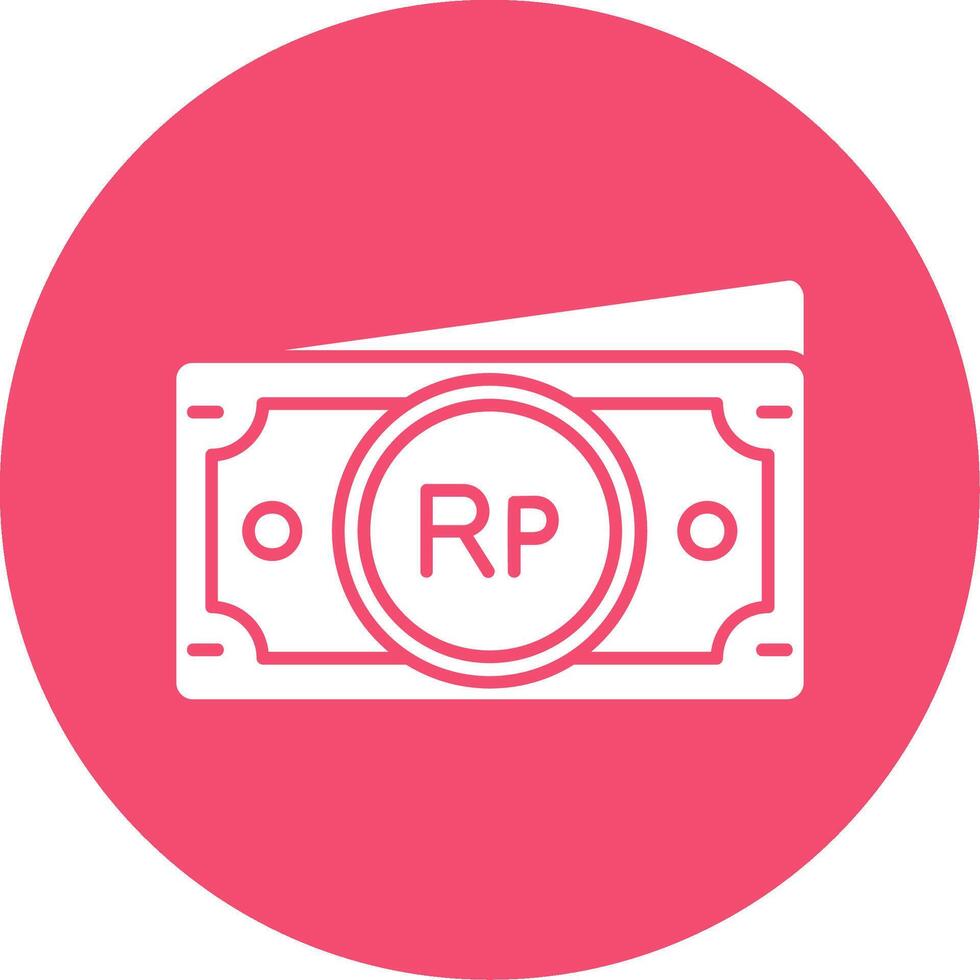 Indonesian rupiah Glyph Circle Multicolor Icon vector