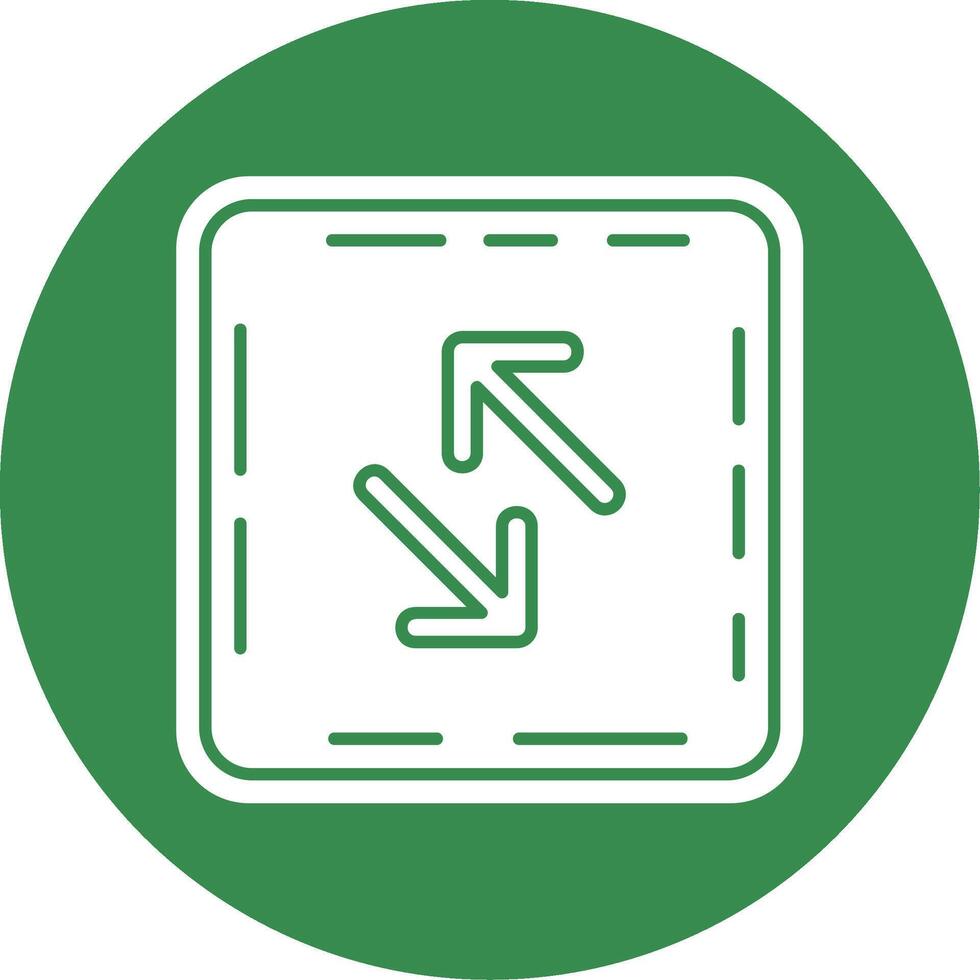 Swap Glyph Circle Multicolor Icon vector