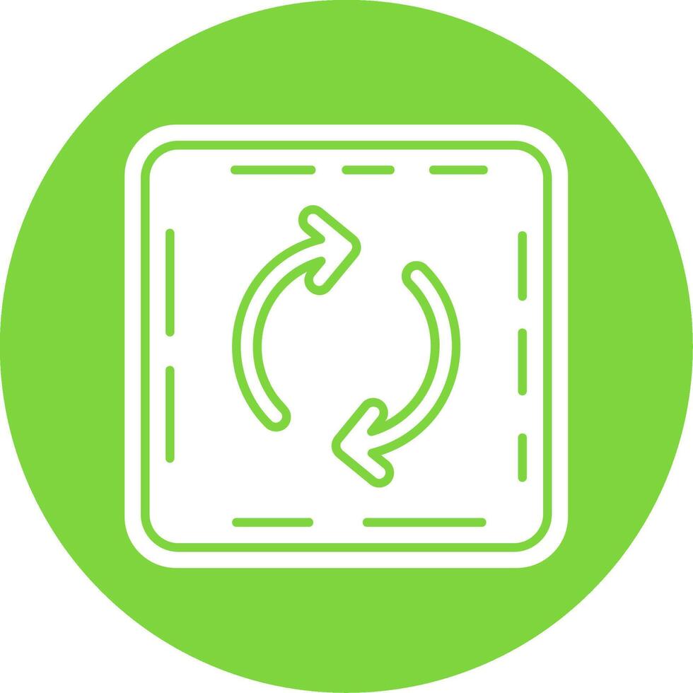 Loop Glyph Circle Multicolor Icon vector