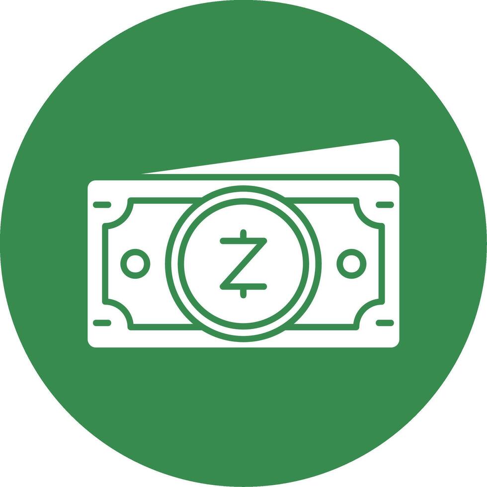 Zcash Glyph Circle Multicolor Icon vector