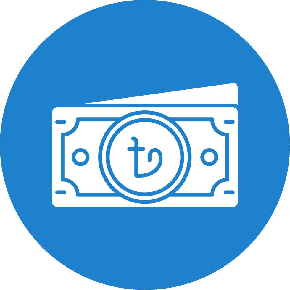 Taka Glyph Circle Multicolor Icon vector