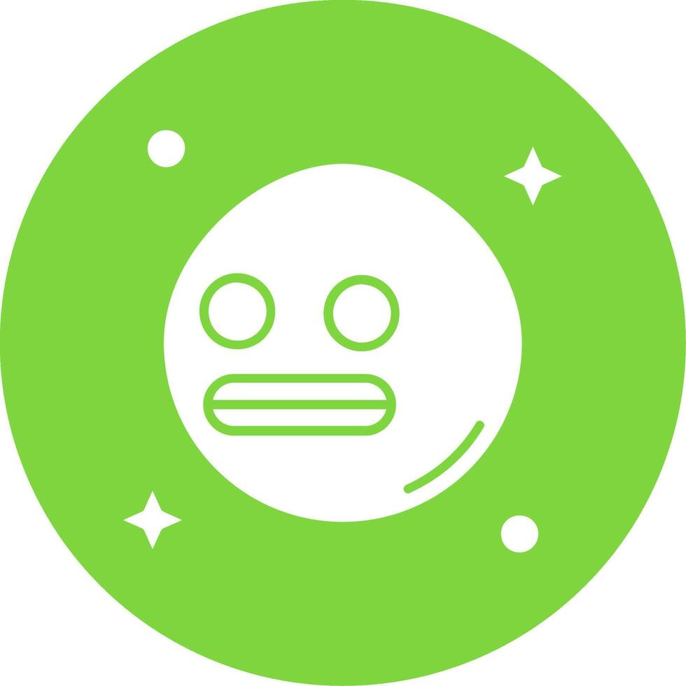 Shocked Glyph Circle Multicolor Icon vector