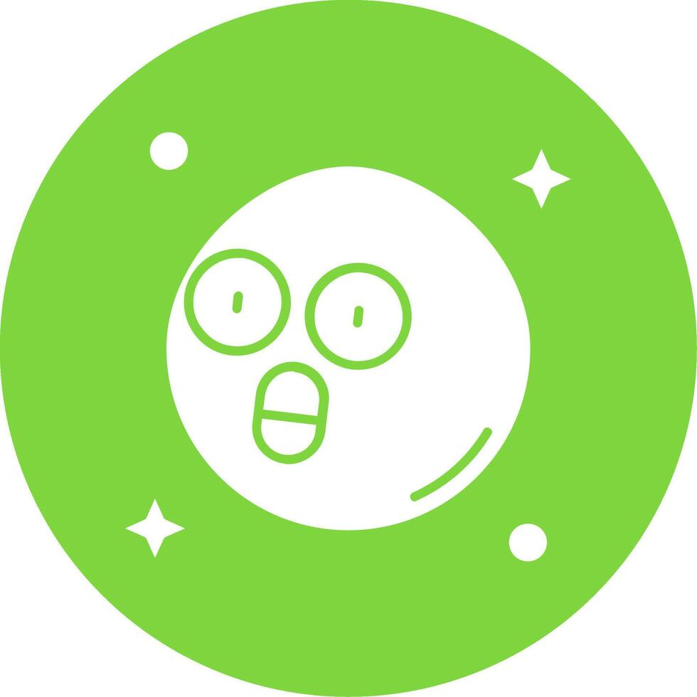 Surprised Glyph Circle Multicolor Icon vector