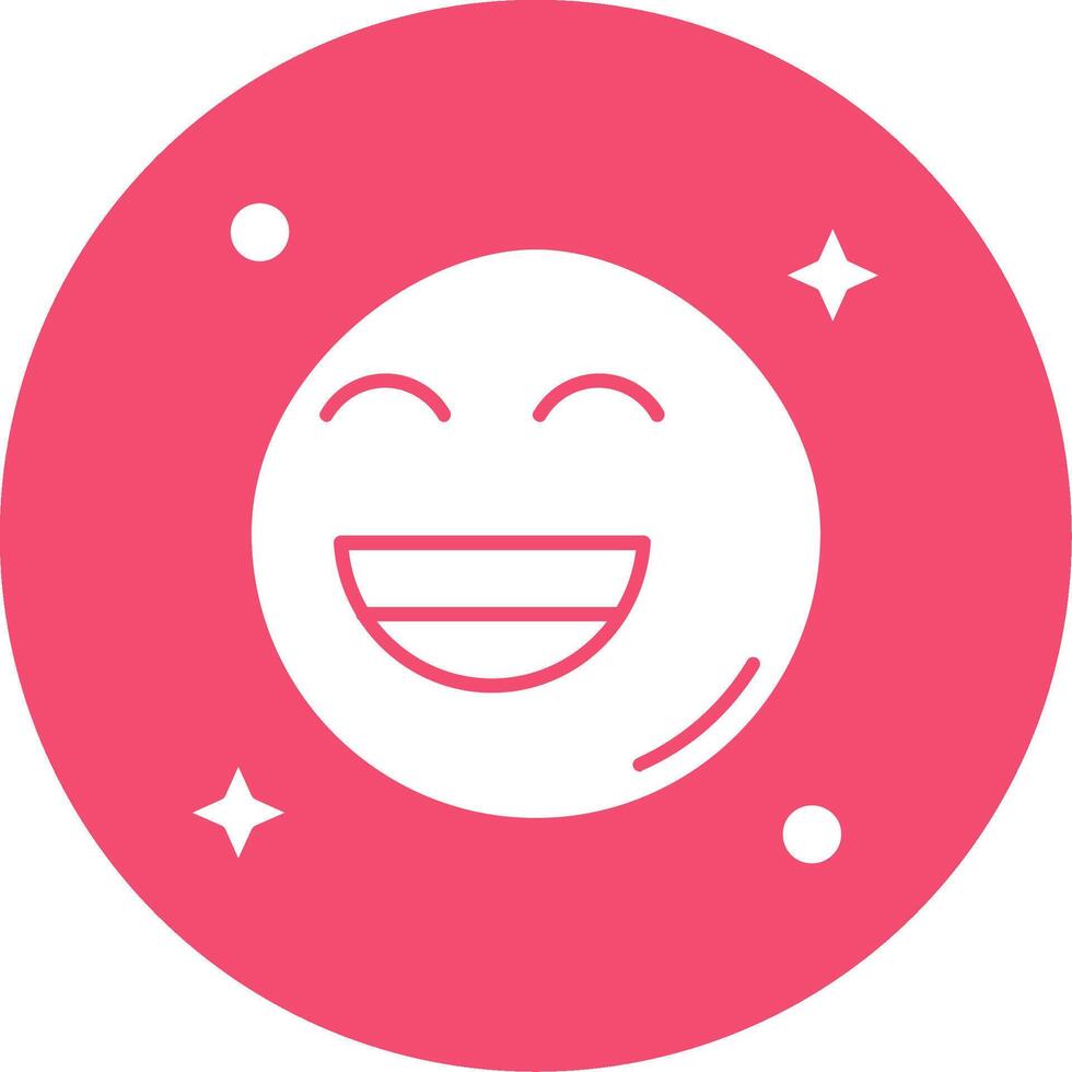 Smile Glyph Circle Multicolor Icon vector