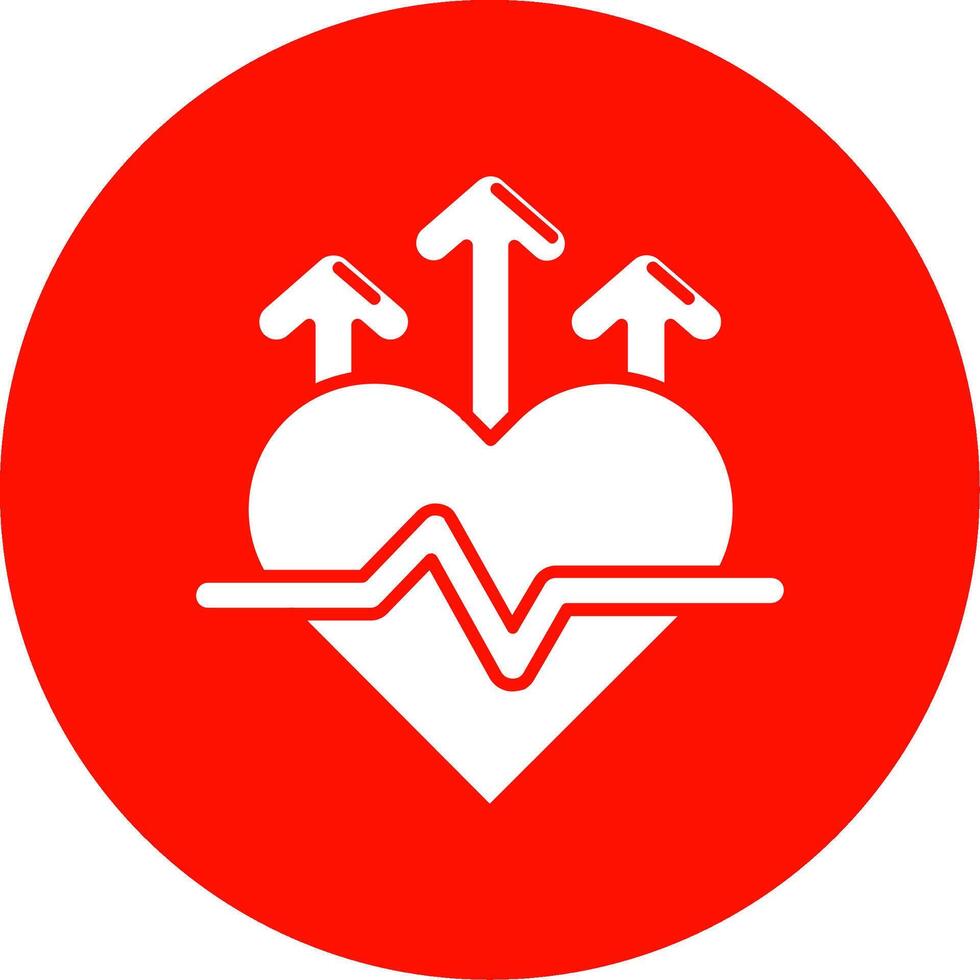 Heart rate Glyph Circle Multicolor Icon vector