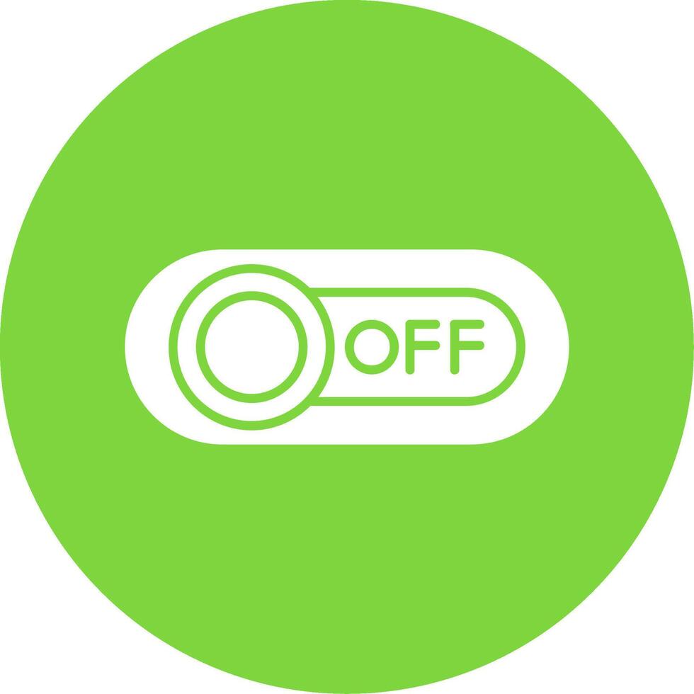 Off Glyph Circle Multicolor Icon vector