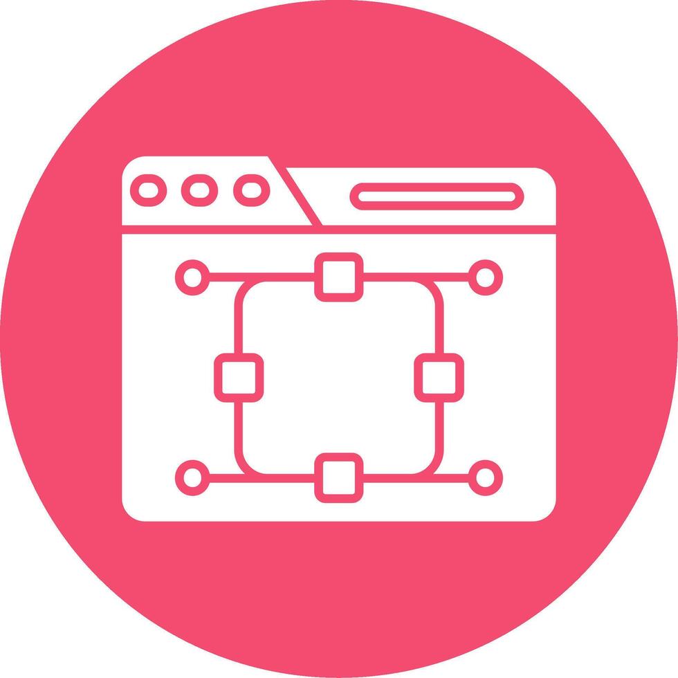 Curve Glyph Circle Multicolor Icon vector
