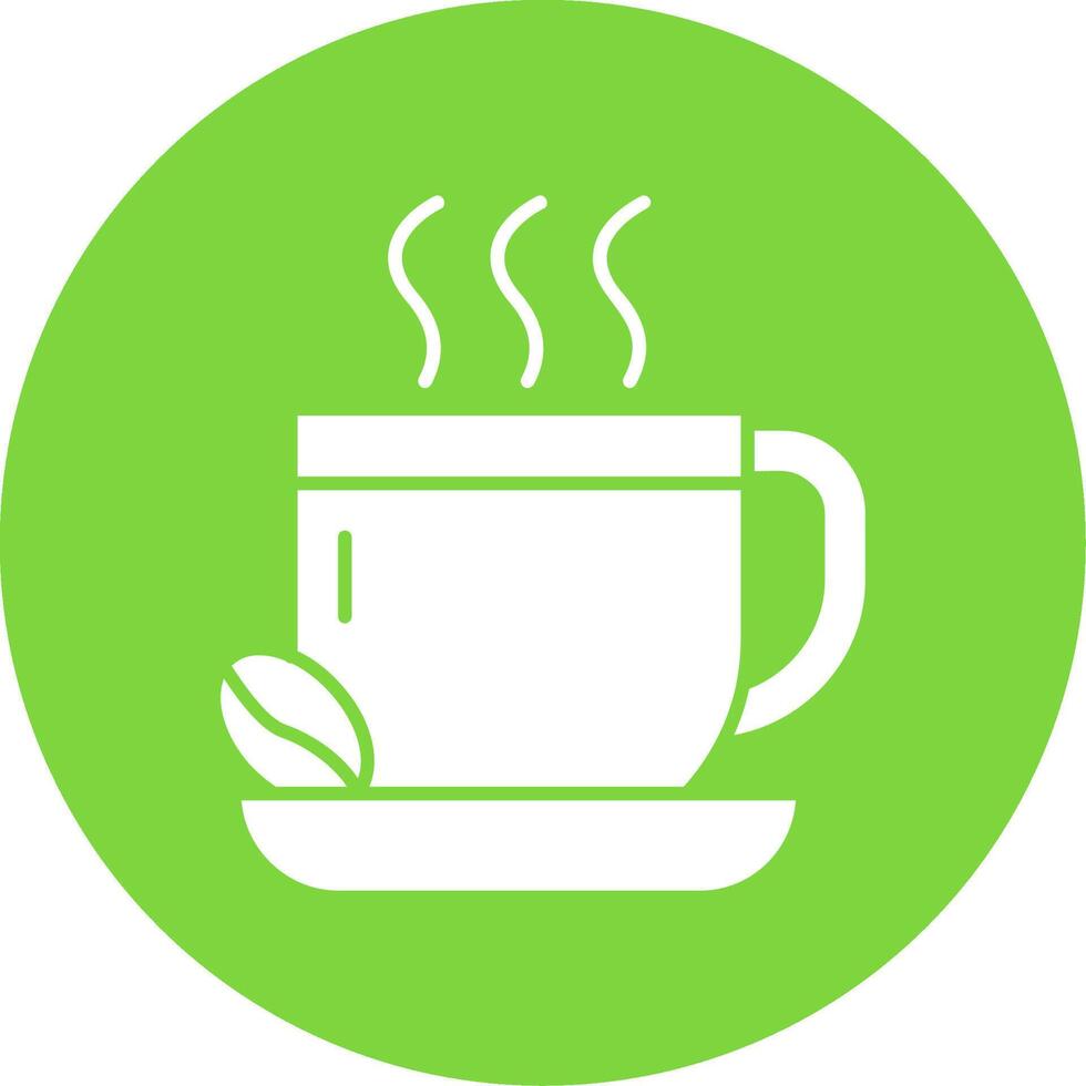 Coffee Glyph Circle Multicolor Icon vector